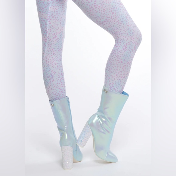 Pre-Owned Sparkl Fairy Couture Light Blue Mini Boot Sz US 8 - Picture 5 of 6